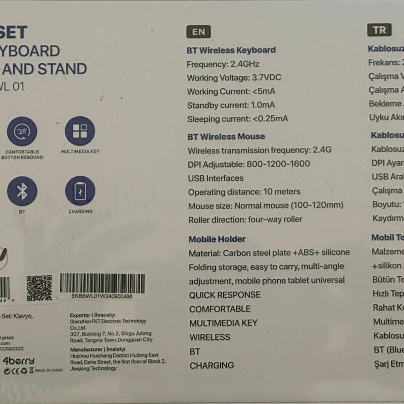 4 berry all in one çok amaçlı telefon aksesuarı