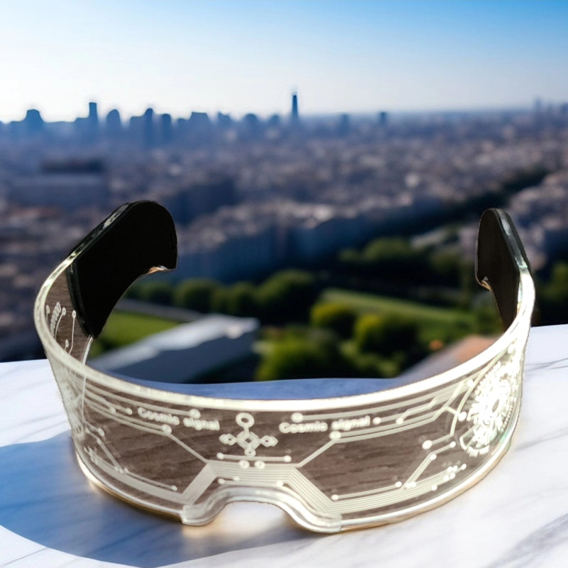 Led ışıklı modern gözlük (Tony Stark)