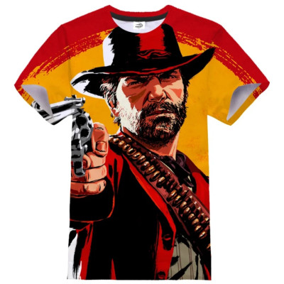 Red Dead Redemption 2 baskılı tshirt