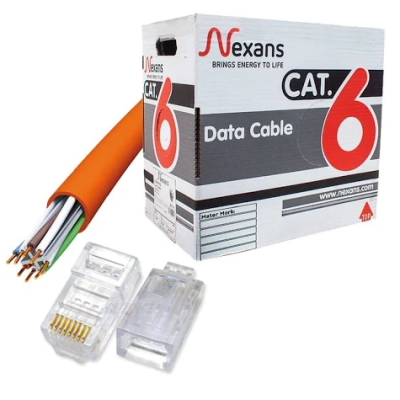 Nexans Cat6 Data Internet Kablosu Turuncu Renk Patch Cord  %100 Bakır